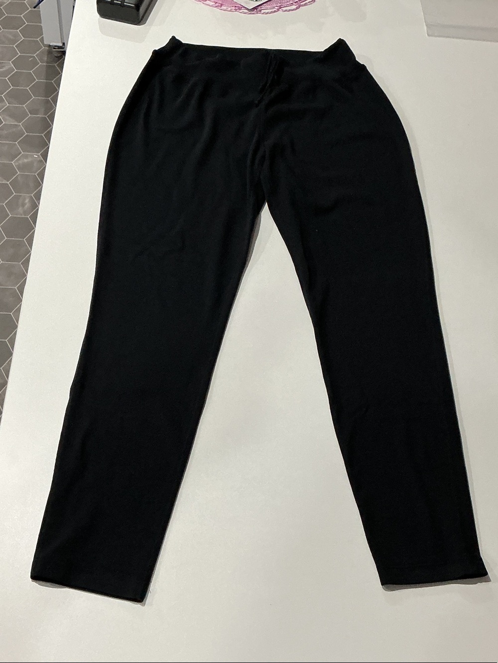 Women's Black Straight-Leg Pull-On Pants